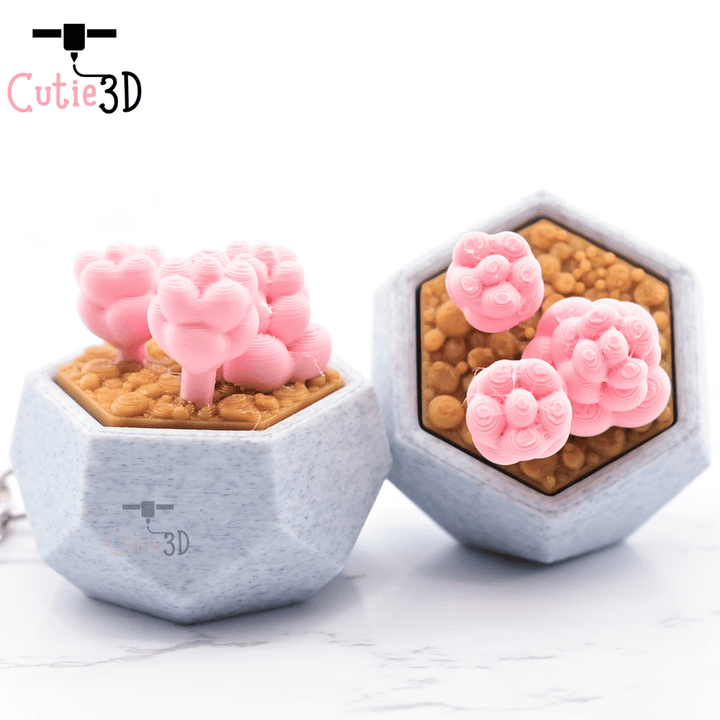 3D Printable Cutie3D The Dreamy Succulent Keycap Fidget Clicker